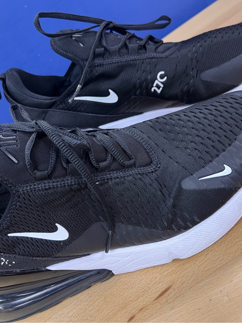 Nike Men's Black/White 270c Athletic Sneakers